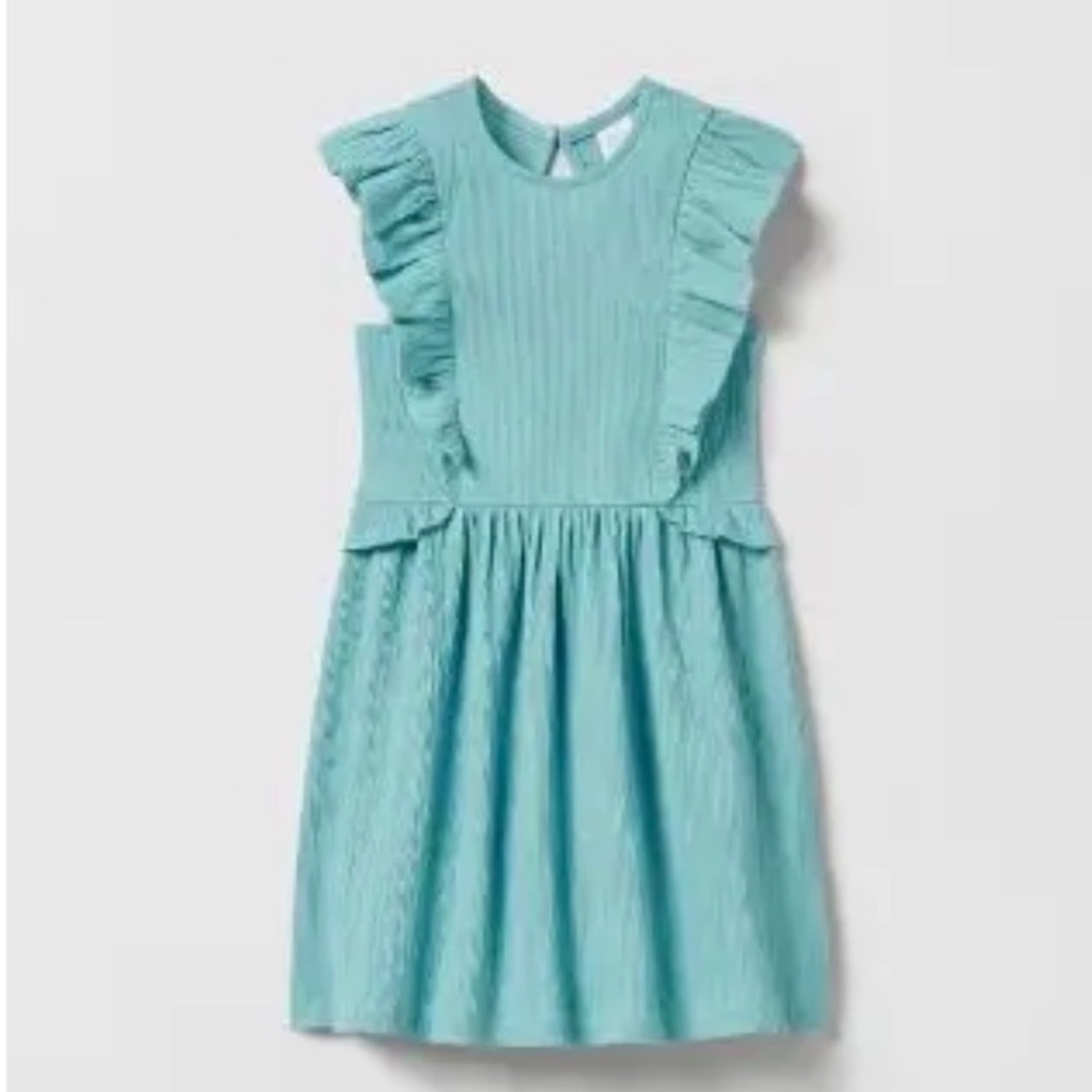 Zara Aqua Ruffle Sleeve Girls' Dress - Picture 5 of 5